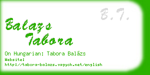 balazs tabora business card